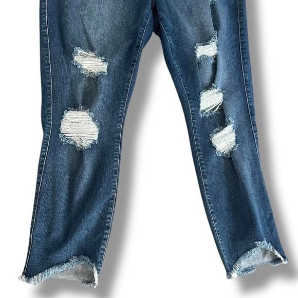 Torrid Premium Jeans Women's Plus 18R Blue Jeggings Distressed High Rise Curvy - Picture 4 of 16